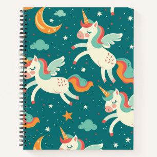Grünes Einhorn für Kinder Notizbuch