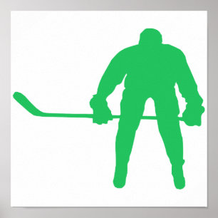 Grünes Eis-Hockey Kelly Poster
