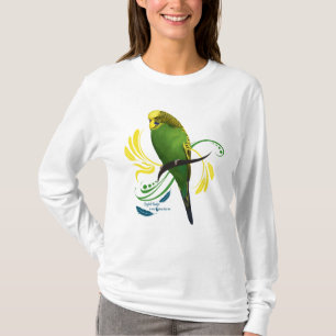 Grünes Englisch Budgie T-Shirt