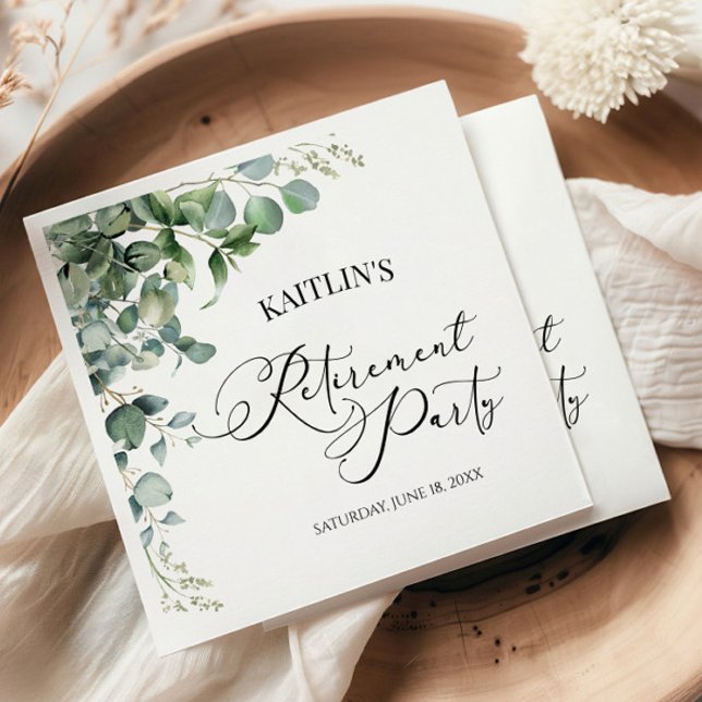 Grünes Eukalyptus-Blätter Botanisches Party für da Serviette (Von Creator hochgeladen)