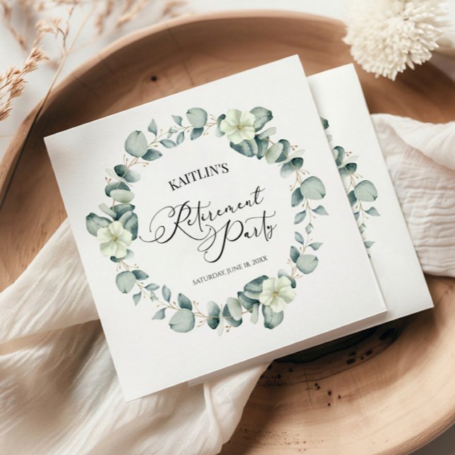 Grünes Eukalyptus-Blätter Botanisches Party für da Serviette (Von Creator hochgeladen)