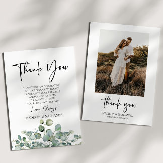 Grünes Eukalyptus Grüngarten Foto Dankeskarte