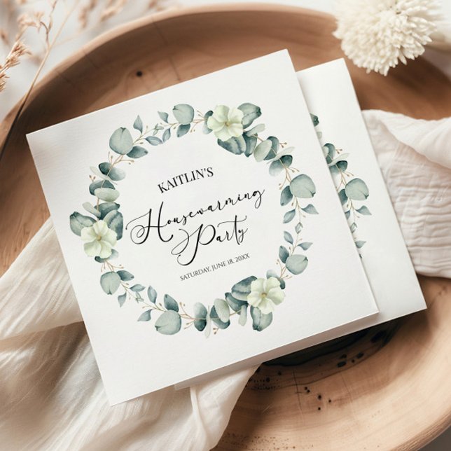 Grünes Eukalyptus-Party Serviette (Von Creator hochgeladen)