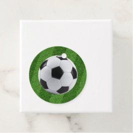 Grünes europäisches Fußballmuster Geschenkanhänger