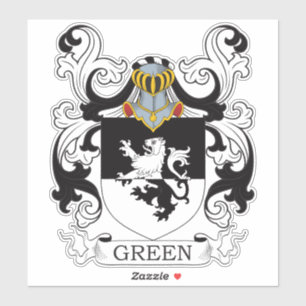 Grünes Familienwappen Aufkleber
