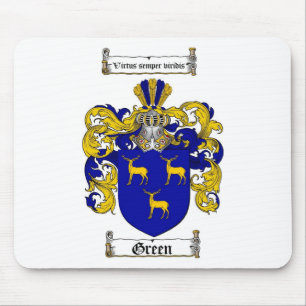 GRÜNES FAMILIENWAPPEN - GRÜNES WAPPEN MOUSEPAD