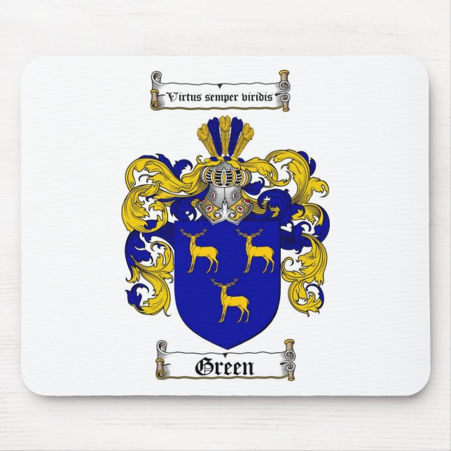GRÜNES FAMILIENWAPPEN - GRÜNES WAPPEN MOUSEPAD (Vorne)