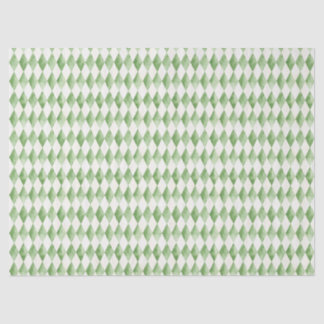 Grünes Feiertags-Harlekin-Diamantmuster Seidenpapier