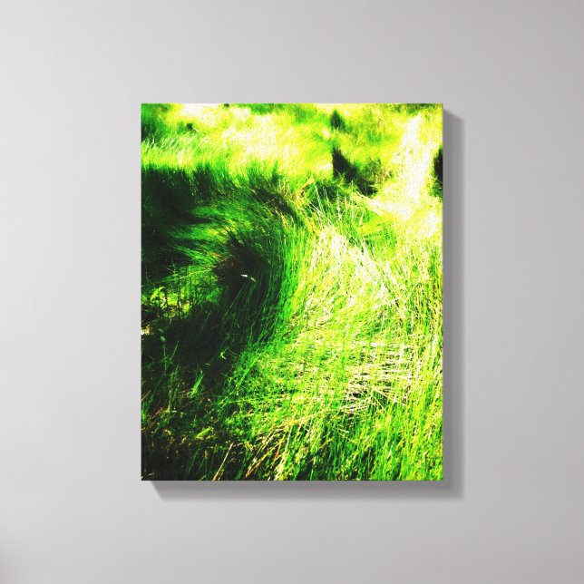 Grünes Feld - ummantelte Canvas Leinwanddruck (Vorderseite)