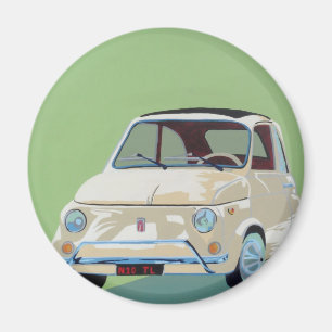 Grünes Fiat 500 Magnet
