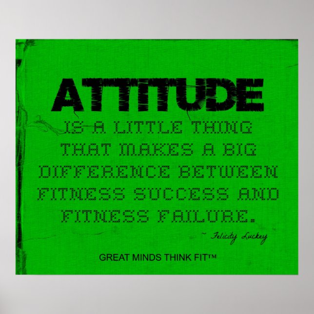 Grünes Fitness Poster mit Höflichkeit (Vorne)