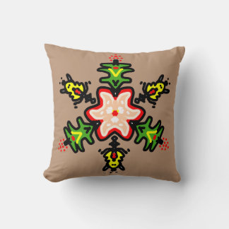 Grünes florales Mandala Kissen