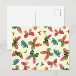 Grünes florales Naturdesign Postkarte