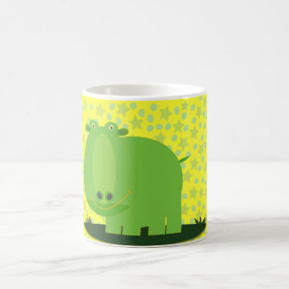 Grünes Flusspferd Kaffeetasse