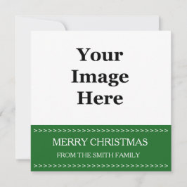 grünes Foto Platz Weihnachtskarte. Fügen Sie Ihre Feiertagskarte