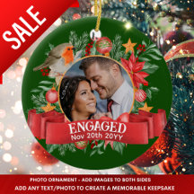 Grünes FOTO Vintage Baumdekoration Personalisiert