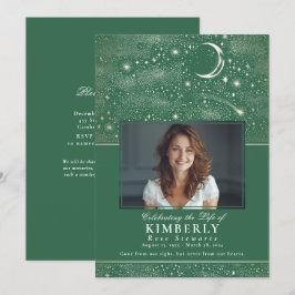 Grünes Foto zur Beerdigung des Lebens Einladung