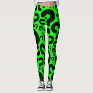 grünes Fragezeichen Halloween Leggings