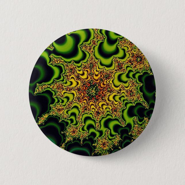 Grünes Fraktal Button (Vorderseite)