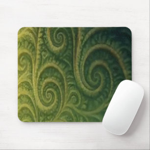 Grünes Fraktal Mousepad