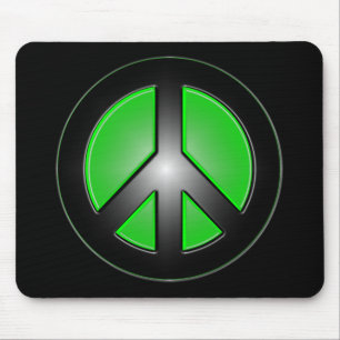 grünes Friedenszeichen Mousepad