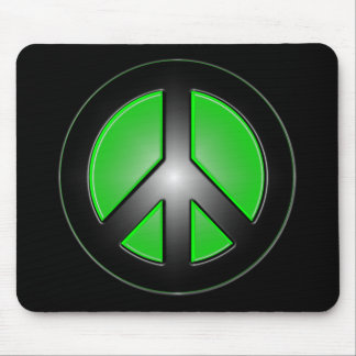 grünes Friedenszeichen Mousepad