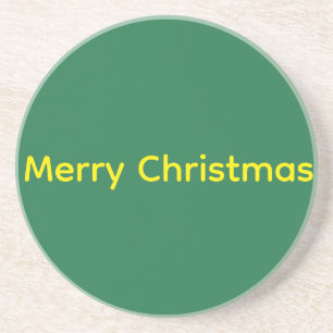 Grünes Frohe Weihnachten Getränkeuntersetzer