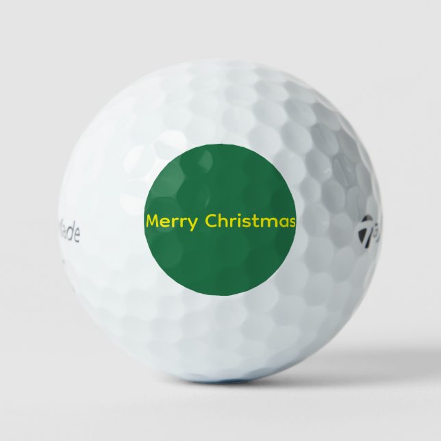 Grünes Frohe Weihnachten Golfball (Vorderseite)