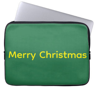 Grünes Frohe Weihnachten Laptopschutzhülle
