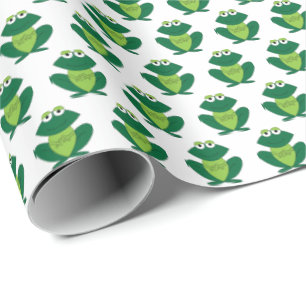 Grünes Froschschutzpapier Geschenkpapier