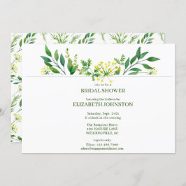 Grünes Frühling Botanische Kräuter Brautparty Part Einladung