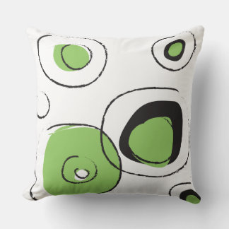 Grünes FUNKY DOTS DESIGN Retro Throw Kissen