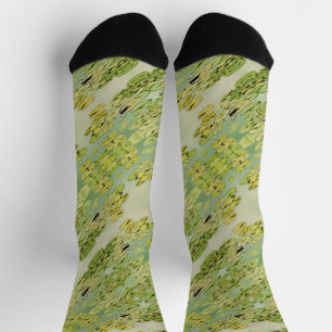 Grünes Gelbes Lippenbecken Wasser Socken