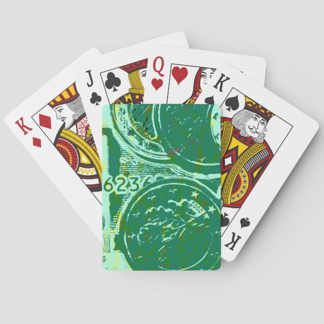Grünes Geld Spielkarten (Rückseite)