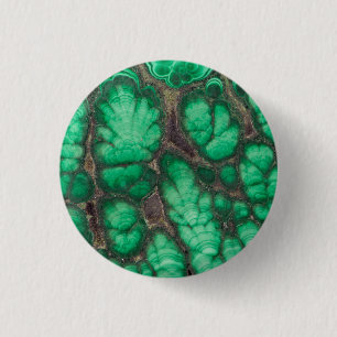 Grünes Gemustertes Malachit Button