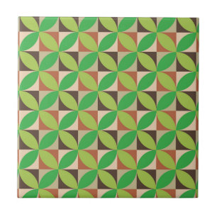 Grünes geometrisches Muster aus der Mitte des Jahr Fliese