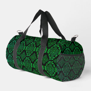 Grünes geometrisches Muster / Indischer Druck  Duffle Bag