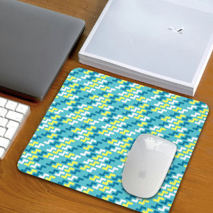 Grünes geometrisches Muster-Mauspad Mousepad
