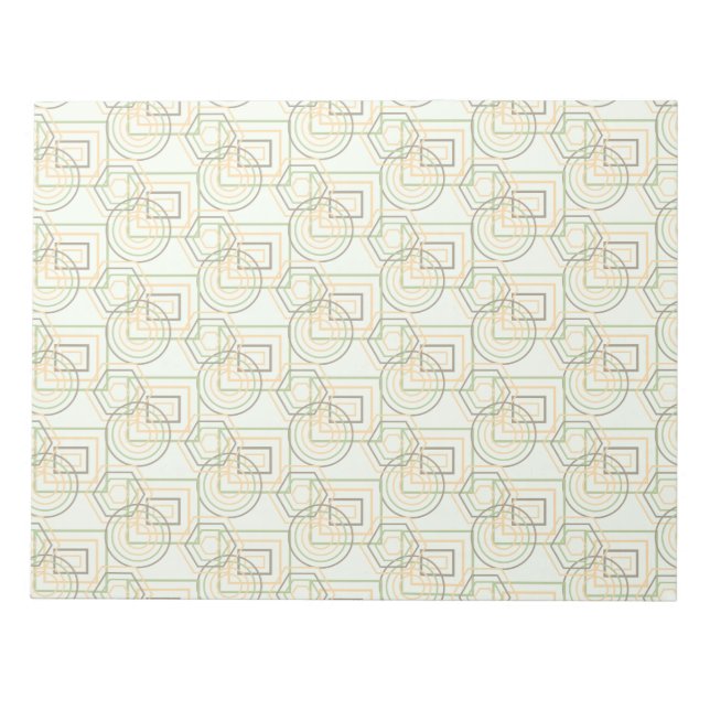 Grünes geometrisches Muster Notizblock (Vorderseite)