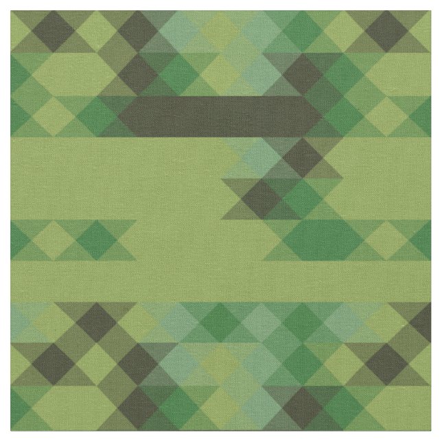 grünes geometrisches Muster Stoff (Nahaufnahme)