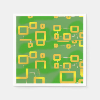 Grünes geometrisches Papier Napkin Serviette