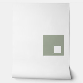 Grünes geometrisches Quadrat Weißmeer Fohlen-Tapet Tapete