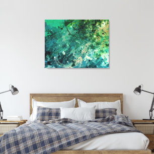 Grünes Geräusch Abstrakt Leinwanddruck