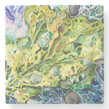 "Grünes Geräusch" Stone Untersetzer