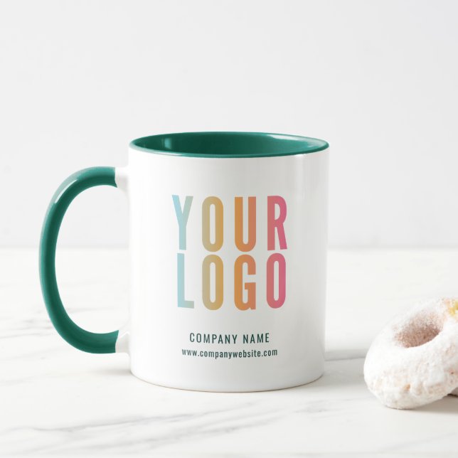 Grünes Geschäft Logo Benutzerdefinierte Werbeartik Tasse (Mit Donut)