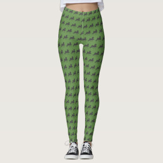 Grünes Gestell auf Leggings