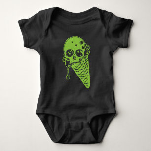 Grünes Gift Eiscreme Cone Baby Bodysuit Strampler