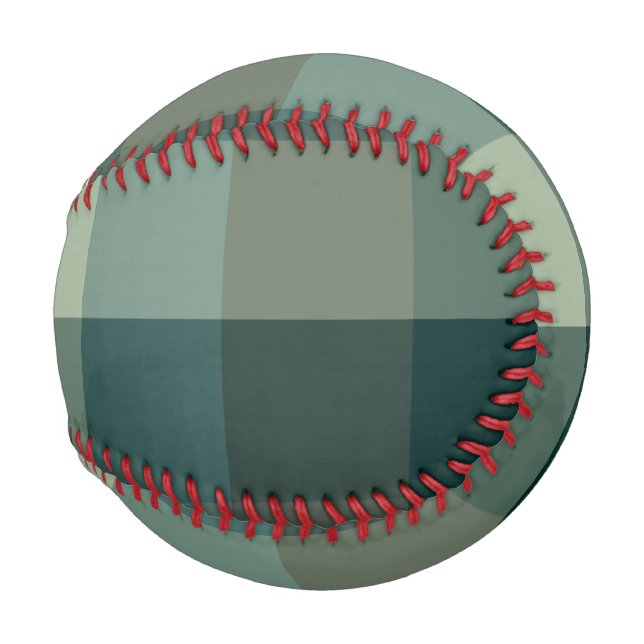 Grünes Gingham-Karo-Karo-Design  Baseball (Rückseite Links)