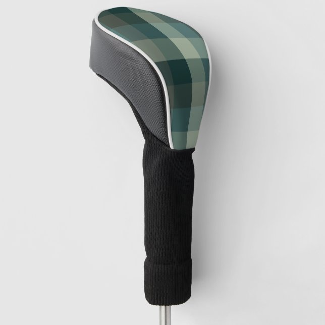 Grünes Gingham-Karo-Karo-Design  Golf Headcover (angewinkelt)