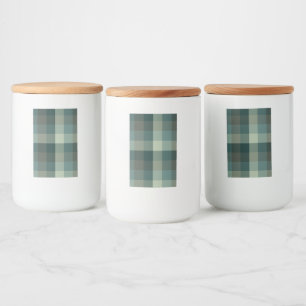 Grünes Gingham-Karo-Karo-Design  Lebensmitteletikett